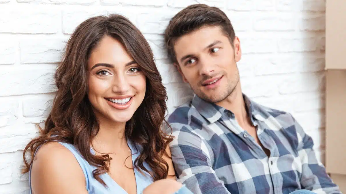 couple in their new house