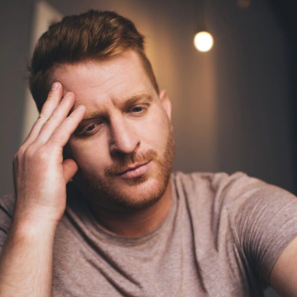 man with a headache