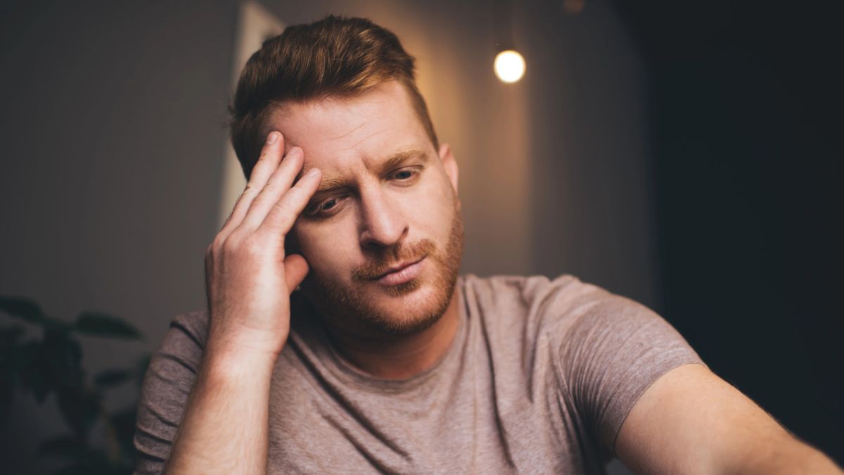 man with a headache