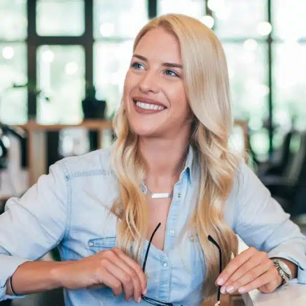 woman sitting in an office