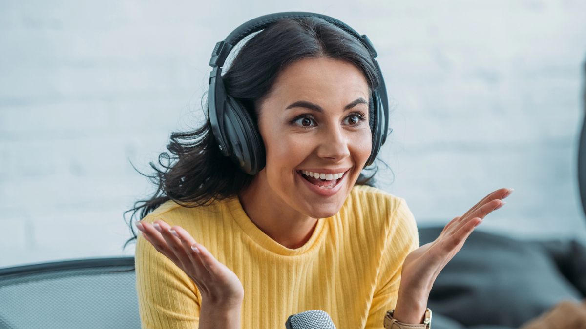 woman with a headset
