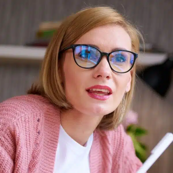 woman working at home laptop