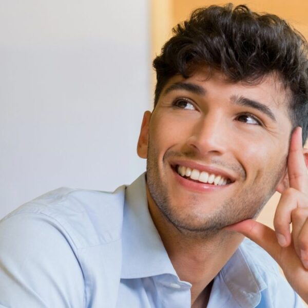 young man smiling