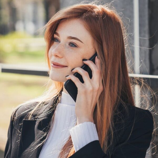 young woman on the phone