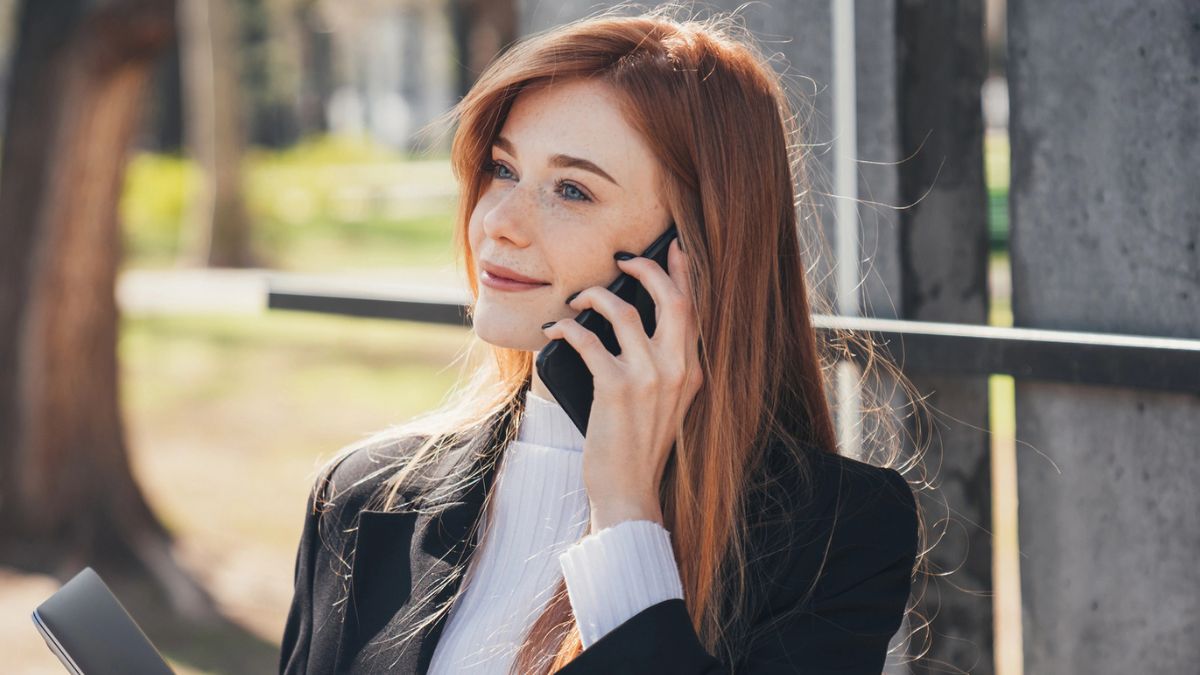 young woman on the phone
