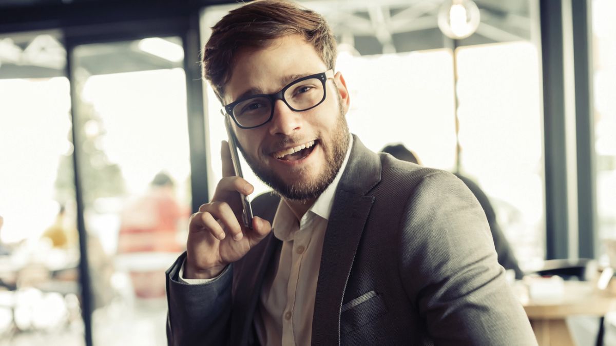 business man on the phone