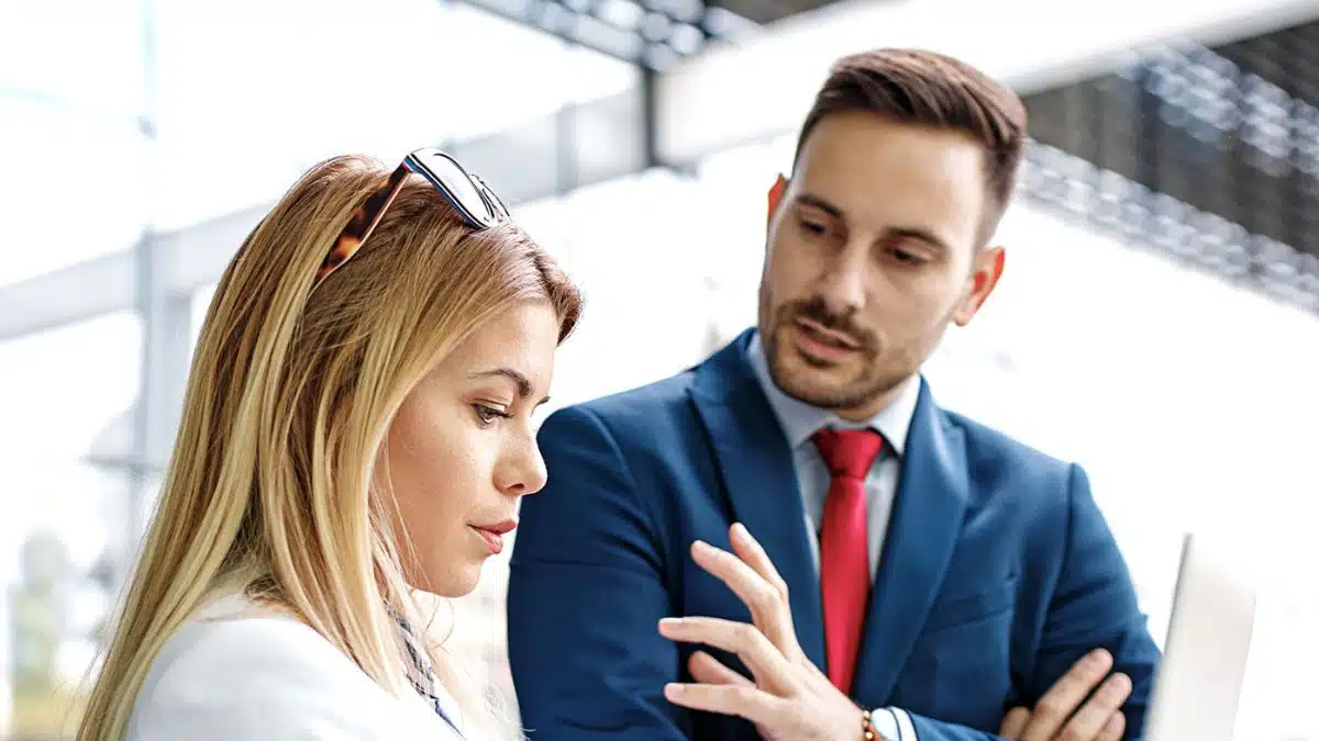 business people chatting