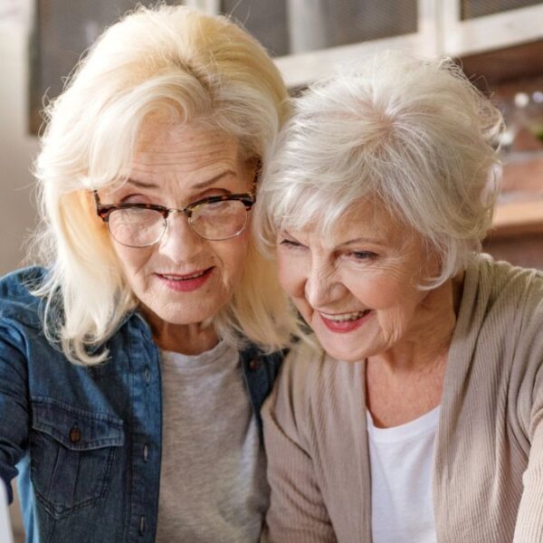 elder woman on their laptop