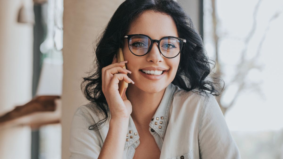 glasses on the phone