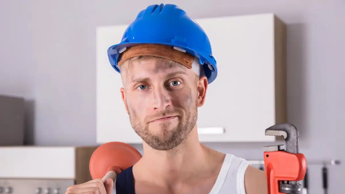 man with a hard hat