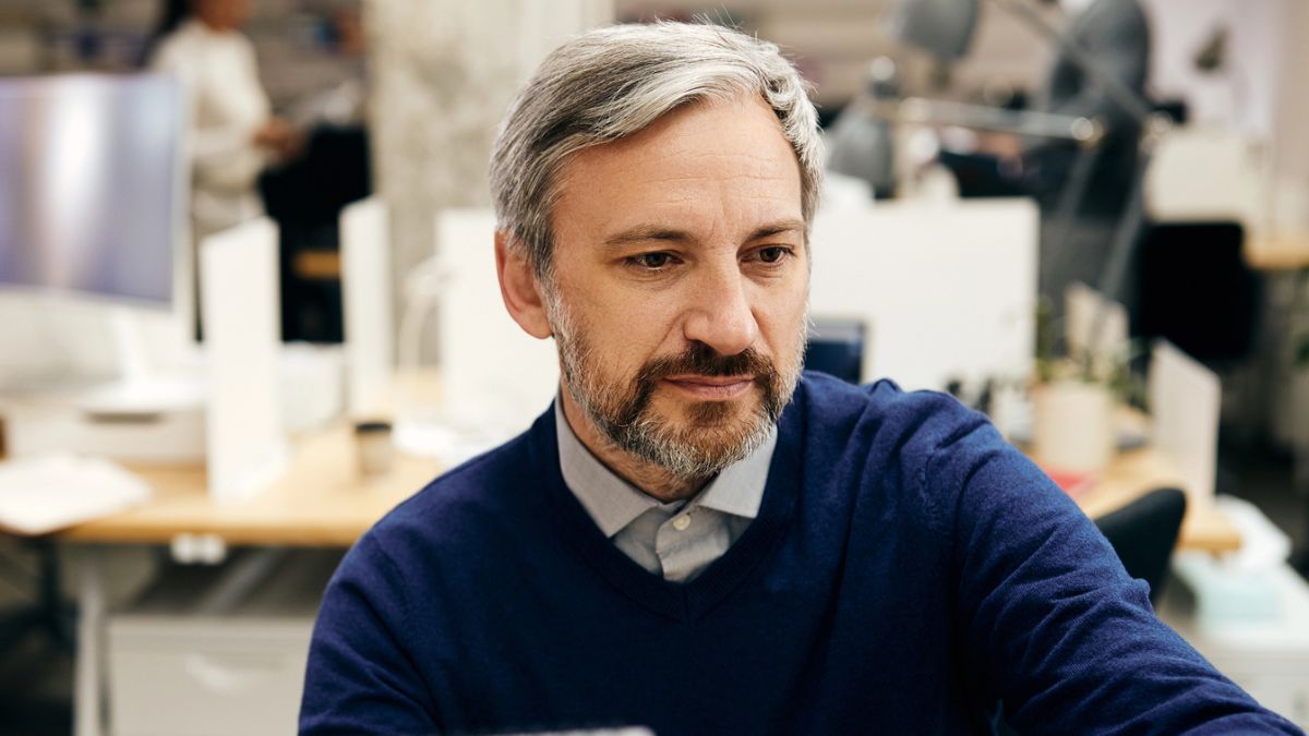 mature man in the office