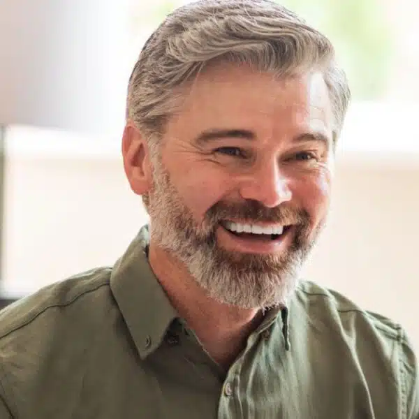 mature man smiling