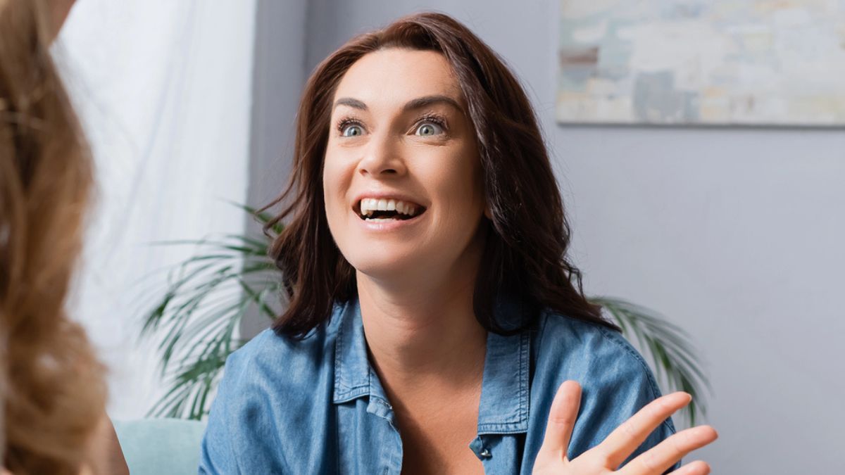 woman shocked by herself