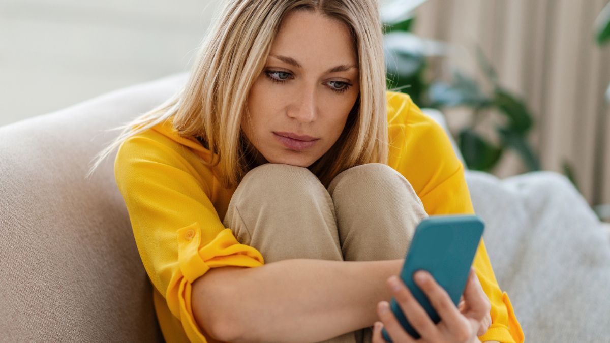 woman texting on the phone