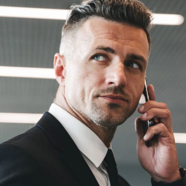 business man phone office