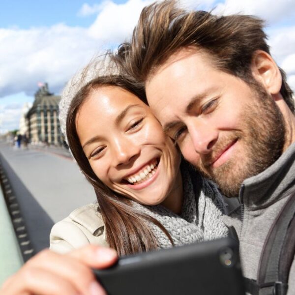 couple taking a selfie