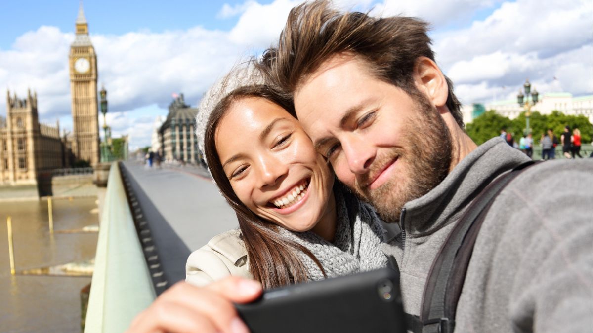 couple taking a selfie