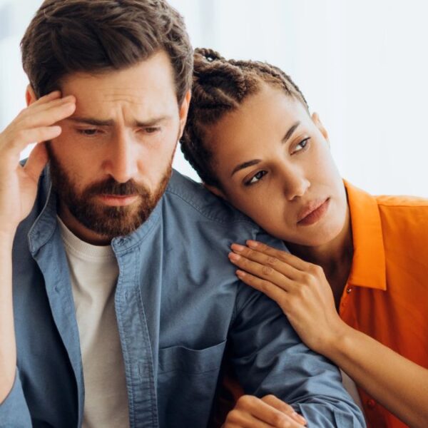 couple worried sitting down