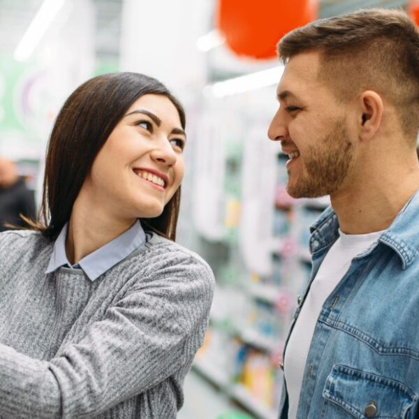 couples shopping at store