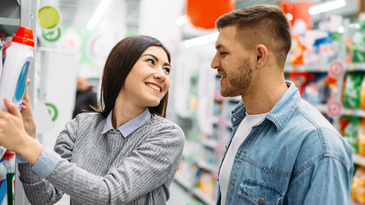 couples shopping at store