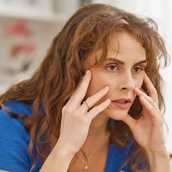 curly redhead stressed out