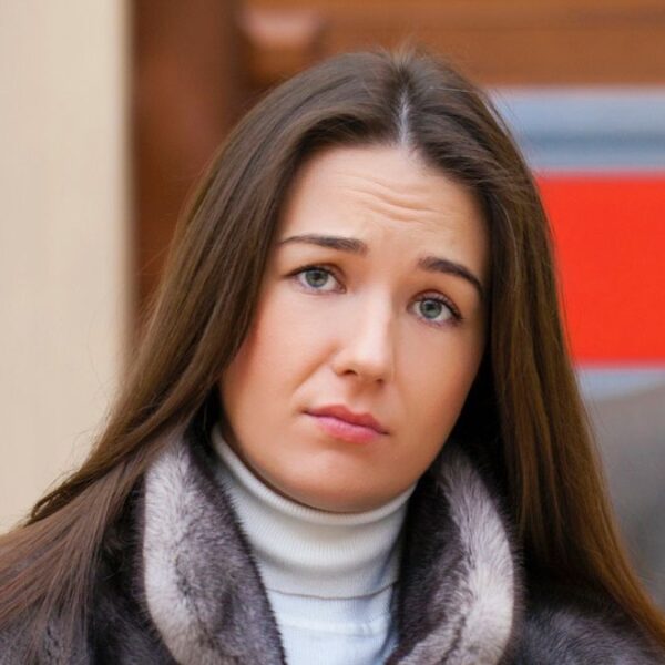 woman in a fur coat