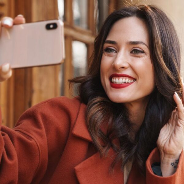 woman taking a selfie