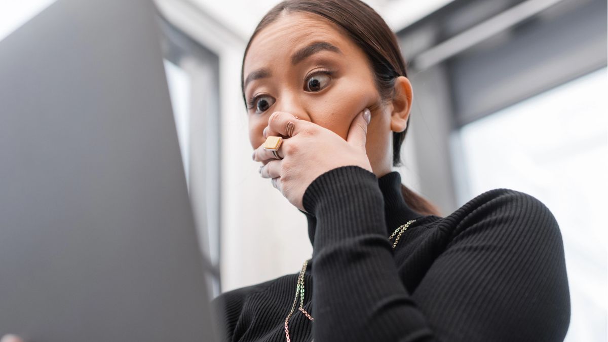 young woman shocked