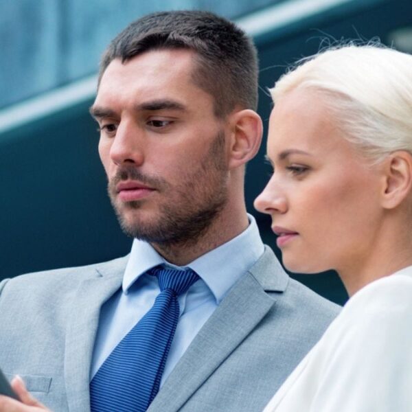 business talk outside