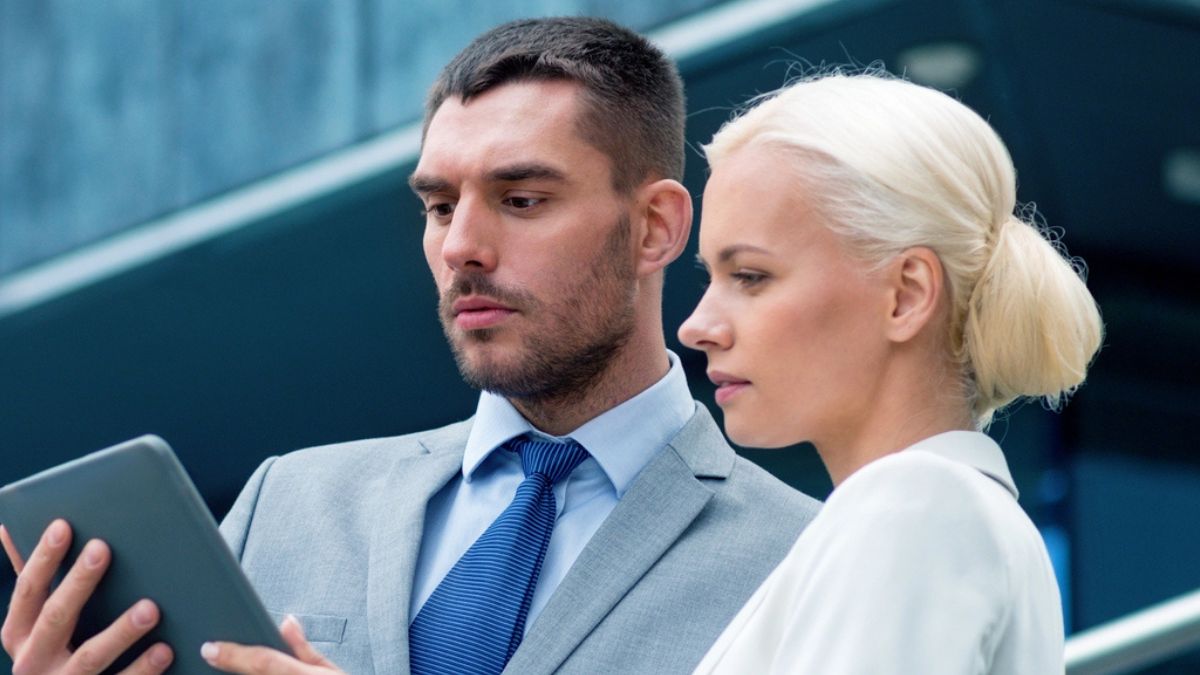 business talk outside