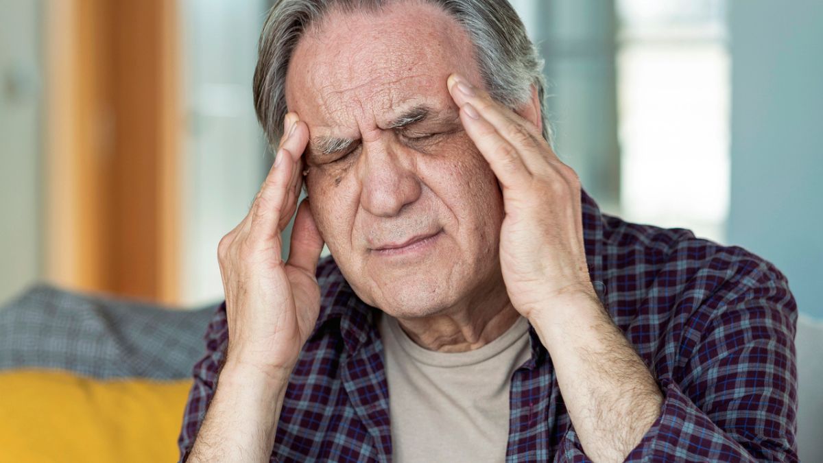 man with a headache