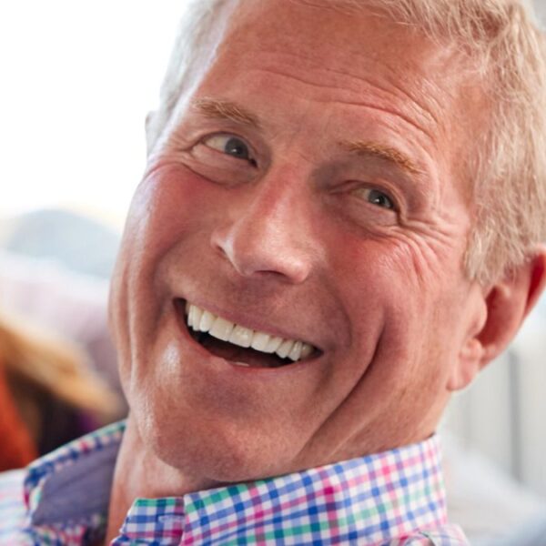 senior man laughing