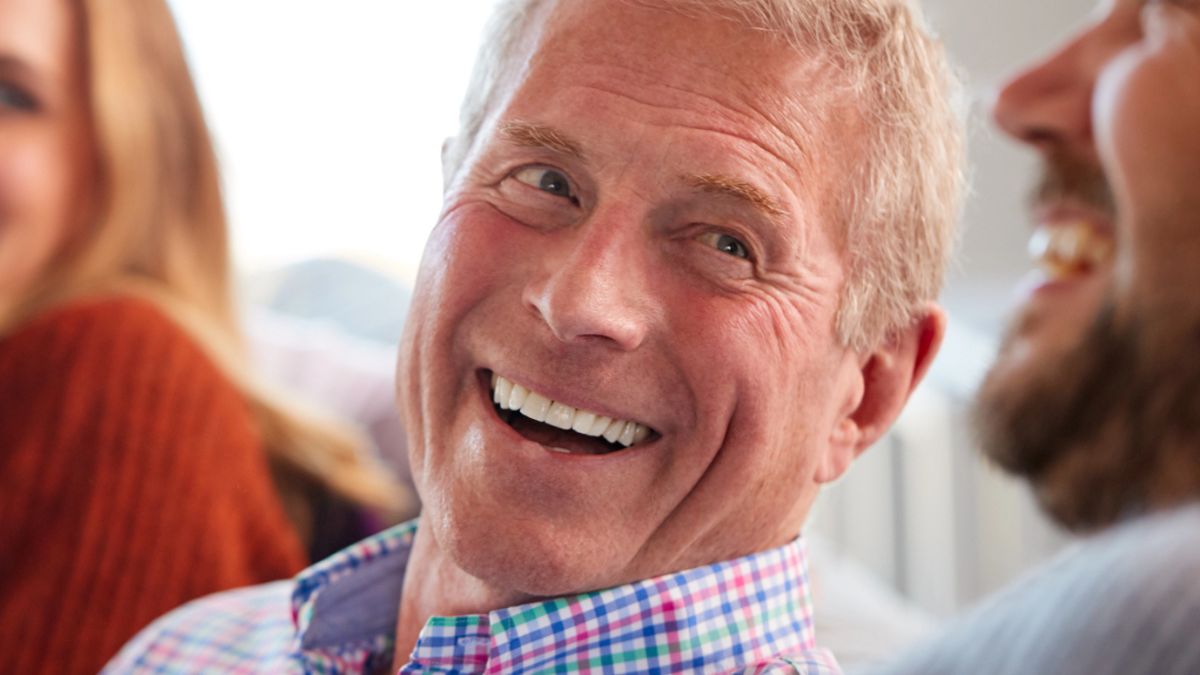 senior man laughing