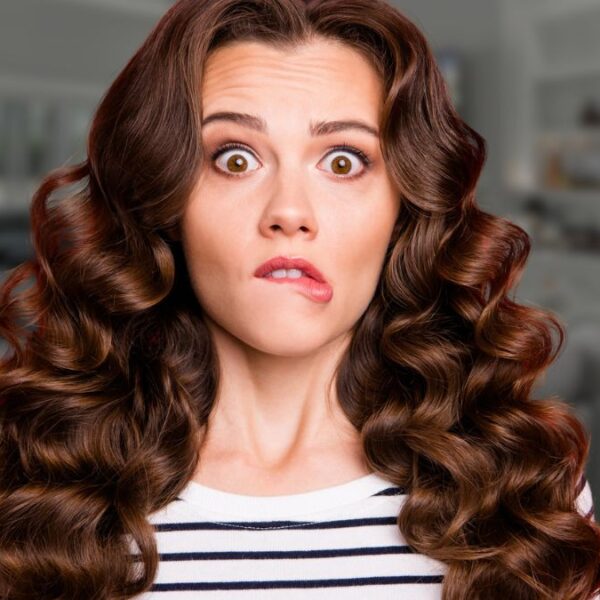 woman biting her lip
