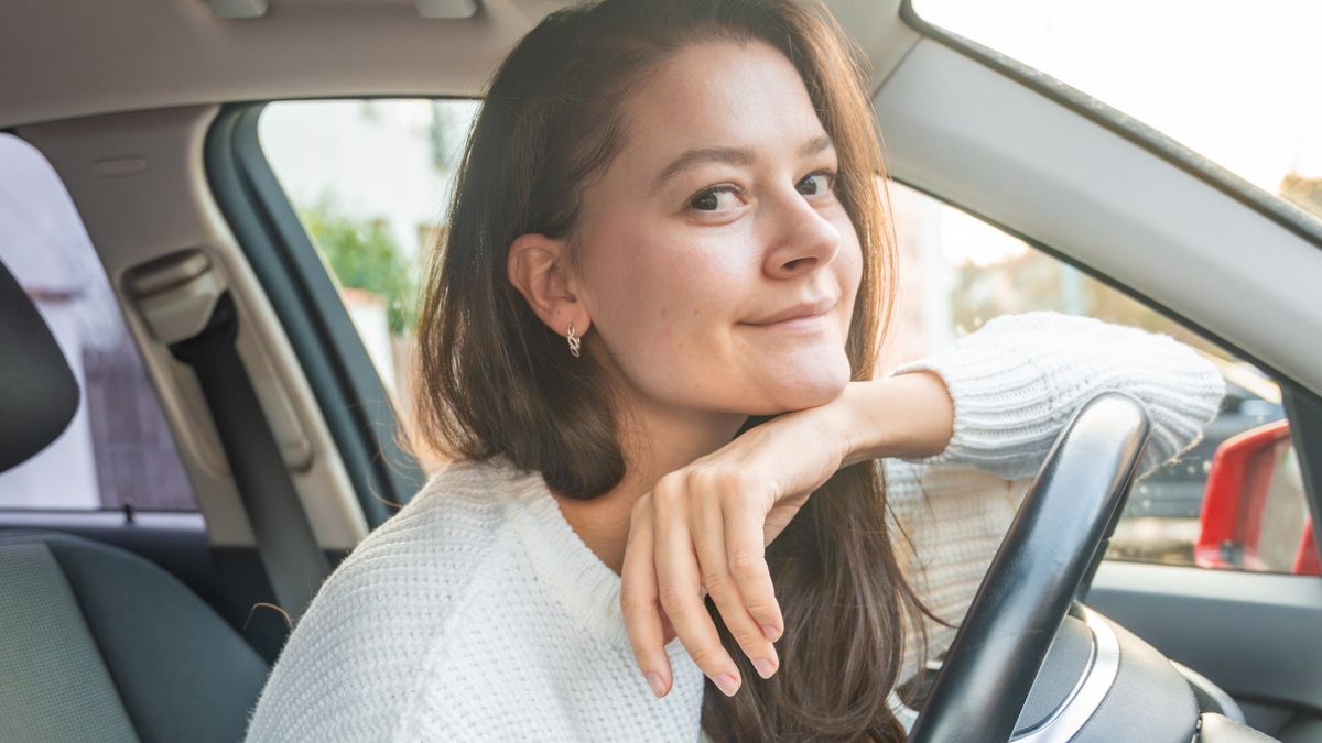 woman driving in a car