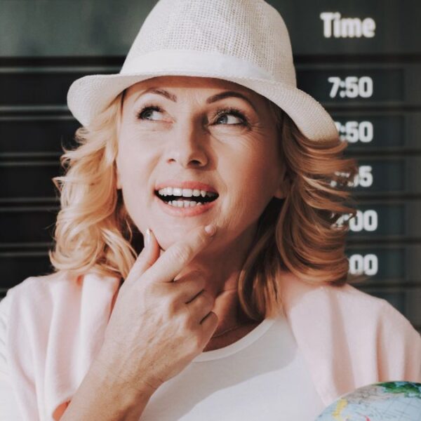 woman traveling mature