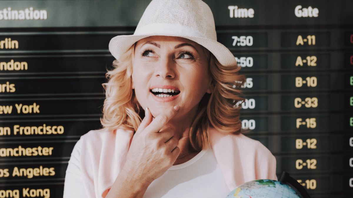 woman traveling mature